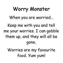 Load image into Gallery viewer, WEIGHTED Worry Monster Stuffed Animal