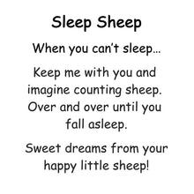 Load image into Gallery viewer, WEIGHTED Sleep Sheep Stuffed Animal