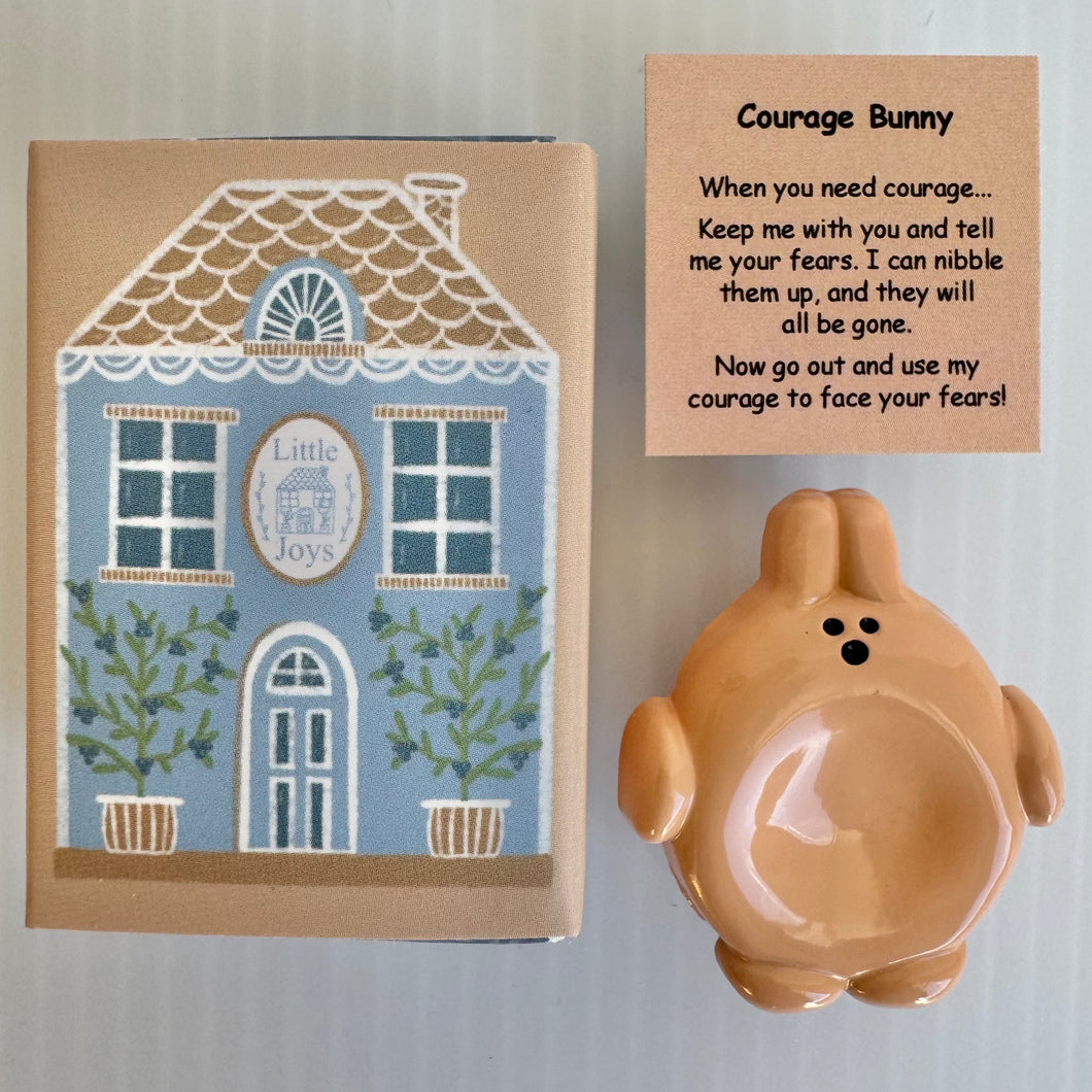 Courage Bunny Metal Worry Stone