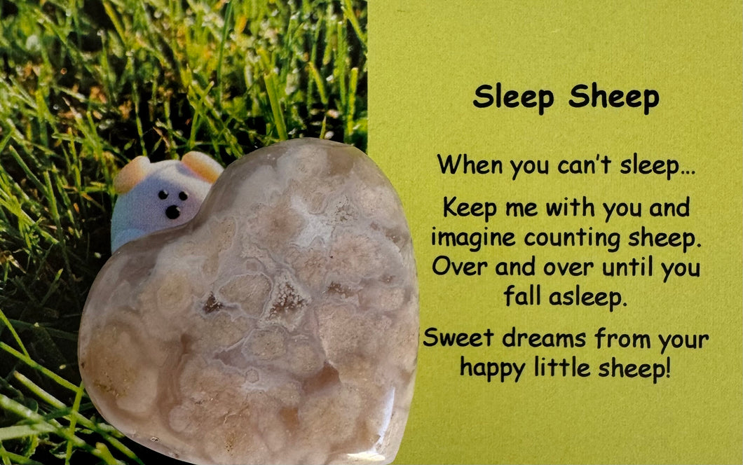 Sleep Sheep Heart Crystal