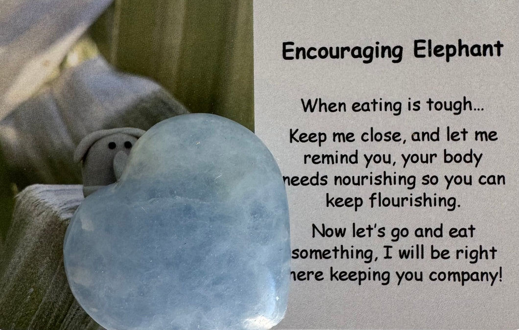 Encouraging Elephant Heart Crystal