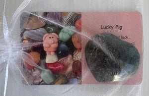 Lucky Pig Heart Crystal