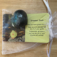 Load image into Gallery viewer, Dreamer Duck Mental Wellbeing Card and Heart Crystal
