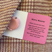Load image into Gallery viewer, Little Joys Worry Stone - Worry Monster (PINK)
