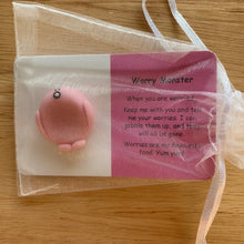 Load image into Gallery viewer, Little Joys Worry Stone - Worry Monster (PINK)

