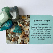 Load image into Gallery viewer, Optimistic Octopus Mental Wellbeing Card and Crystals
