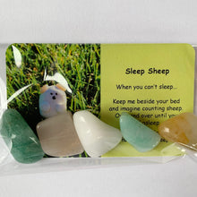 Load image into Gallery viewer, Sleep Sheep Mental Wellbeing Card and Tumble Crystals
